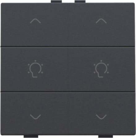 Niko Home Control dubbele dimbediening anthracite - 122-51046