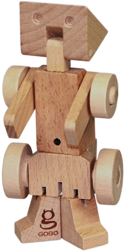Johntoy houten speelgoed transformeer robot shovel voor kinderen.