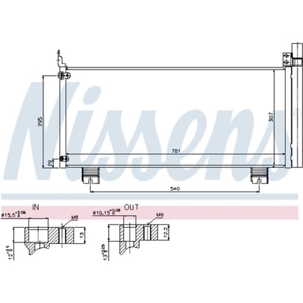 Condensator, airconditioning NISSENS 940344