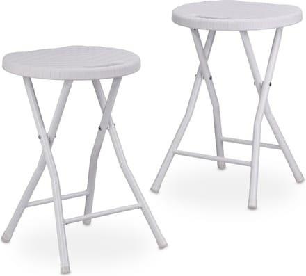 krukje inklapbaar BASTIAN - set van 2 - kunststof - binnen - buiten - 45 cm hoog - wit