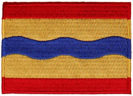 Strijkapplicatie/Patch - Vlag Overijssel - 8x6cm