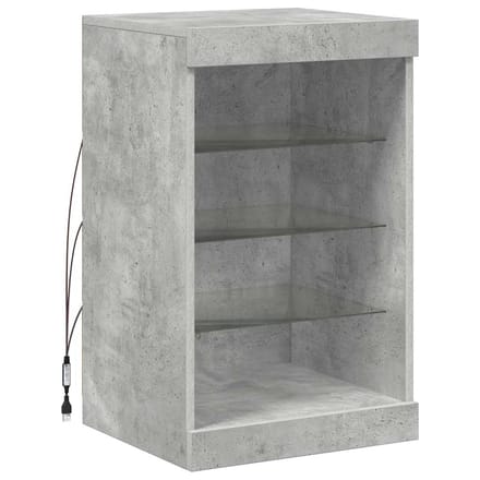 vidaXL - Dressoir - met - LED-verlichting - 41x37x67 - cm - betongrijs