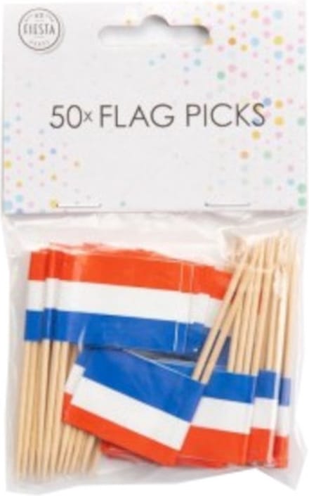 Wefiesta Cocktailprikkers Nederland 8 Cm Papier/hout 50 Stuks