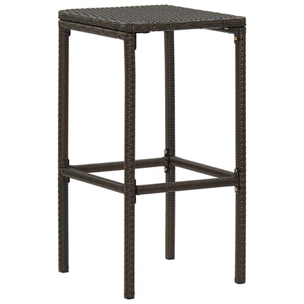 vidaXL - Barkrukken - met - kussens - 4 - st - poly - rattan - bruin