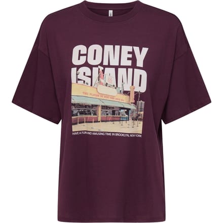 Only onlmila s/s print box jrs 15372177 grape wine mila coney island