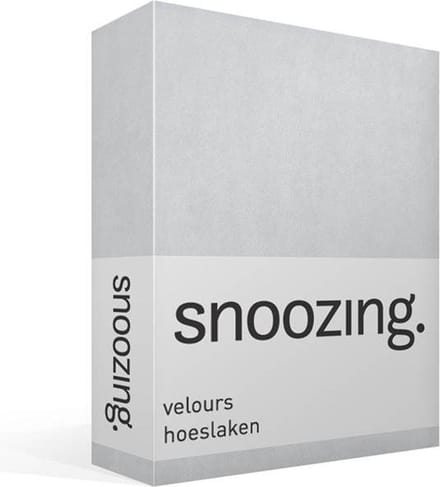 Snoozing velours hoeslaken - Extra breed - Grijs
