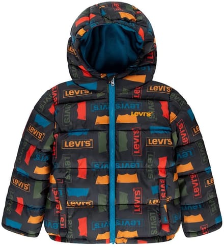 Levi´s ® Kids Core Aop Puffer Jas Grijs 14 Years Jongen
