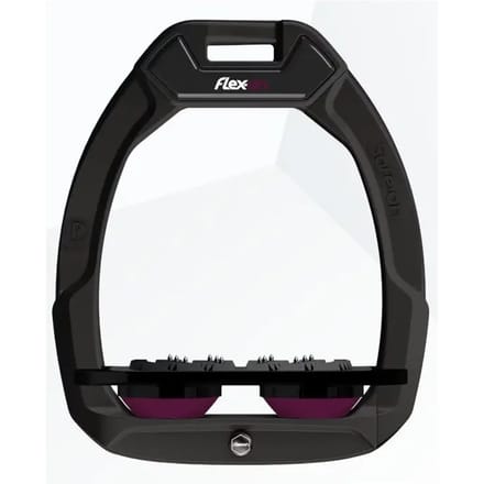 Veiligheidsstijgbeugels Plat Ultra Grip Zwart/Zwart/Pruim Flex-On Safe-On