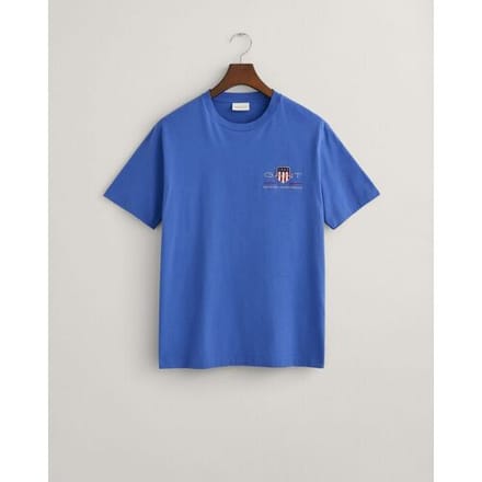 Gant T-Shirt Archive Shield Embroidery Rich Blue / male