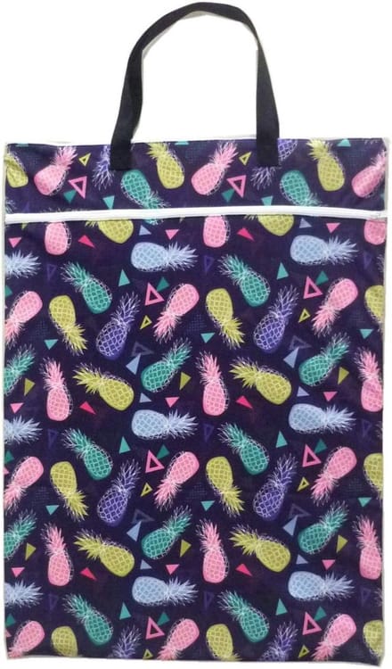 Hangende Luier Emmer - Wasbare Luiertas - Vuile Was Opslag - Dubbel Rits Compartiment - 45x64 cm - Regenboog Chevron