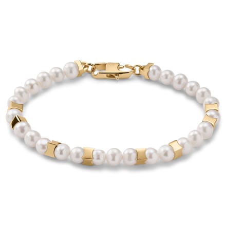 Ocata | Goudkleurige Armband met Parels