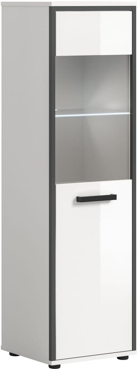 Moderne badkamer kast met verlichte glazen plank - Stijlvolle opbergoplossing