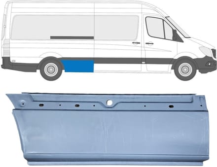 Reparatiepaneel achterspatbord voor Mercedes Sprinter 2006-2018 / Rechts