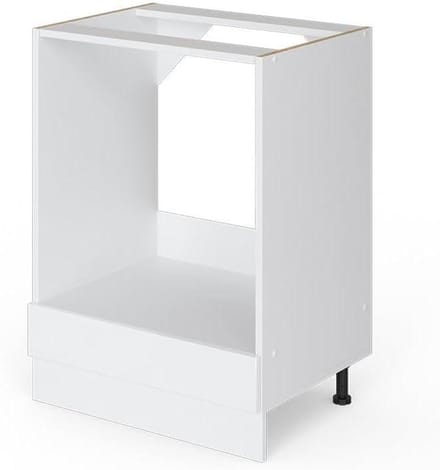 Ovenombouwkast - Keukenkast - Inbouw Integratie - Hoogglans Afwerking - 60 cm - Wit Eiken