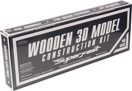 Wooden City Modelbouwset Tractor Superfast 7,5 Cm Hout Naturel