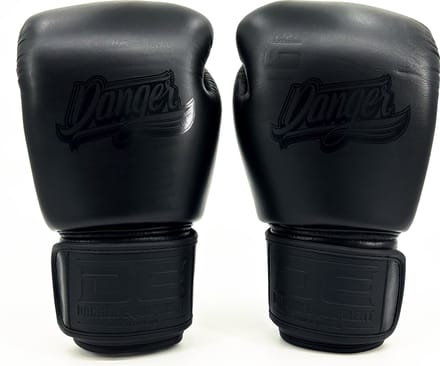 Danger Supermax Bokshandschoenen - Black Edition - Echt Leer - Zwart 12 oz