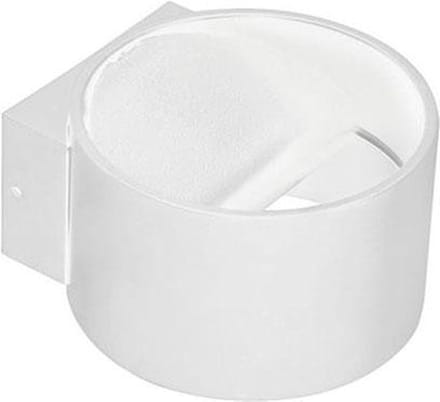 LED Wandlamp - Wandverlichting - 8W - Natuurlijk Wit 4200K - Mat Wit Aluminium - Rond