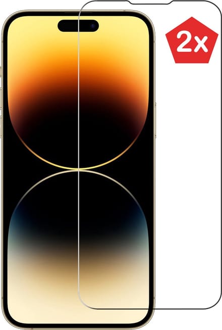 Screenprotector iPhone 14 Pro Max tempered glass - Arara Gehard screenprotector - 2 STUKS