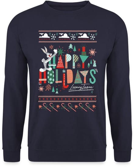 Looney Tunes Prettige Feestdagen Kerstmis Sweater Heren