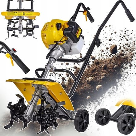 John Gardener Benzine tuinfrees - 30 cm werkbreedte - 4 messen - 5-10 cm diepte - 52cc motor