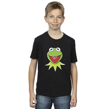 Disney Jongens Muppets Kermit Hoofd T-Shirt (Zwart)