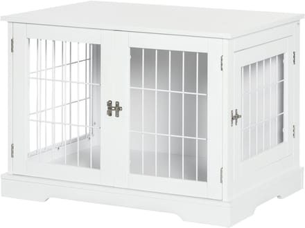 PawHut-Hondenkooi-MDF-76x54,5x56cm-Wit