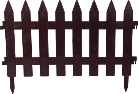 Formplast Tuinhekjes - 7x stuks - kunststof - 320 cm - bruin - borderrand - tuinafscheiding