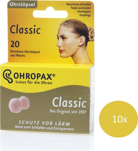 10x OHROPAX Classic 20st (200 stuks)