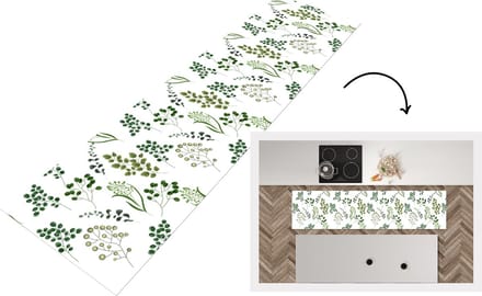 Keukenloper - Loper keuken - Kruiden - Eucalyptus - Design - 240x60 cm - Keukenloper vinyl