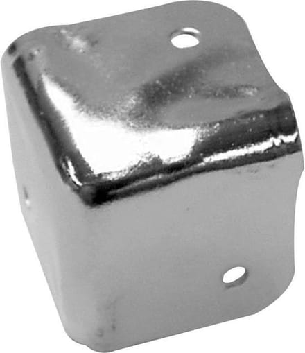 Hoekbescherming, voor luidsprekerkast, 38 x 38 mm x 90°, wit metaal