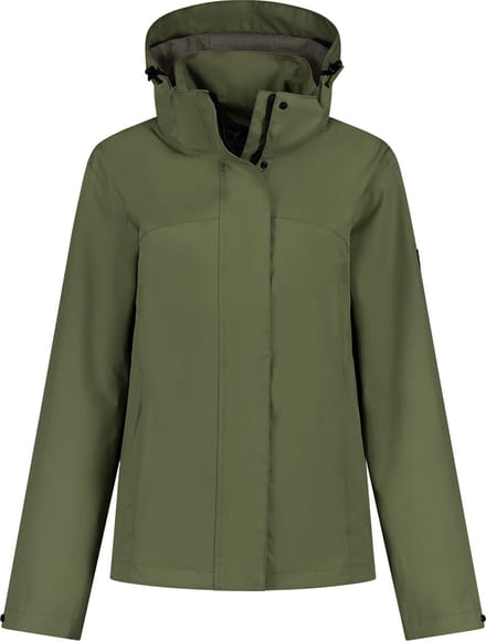 MGO Jane Jacket - Regenjas dames - kort wind- en waterdicht jack - Olijfgroen - Maat S