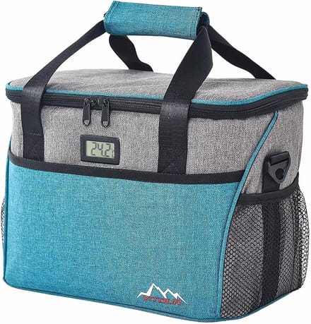 Koeltas 10 Liter Grijs met Temperatuurmeter - Waterdicht & Lekvrij