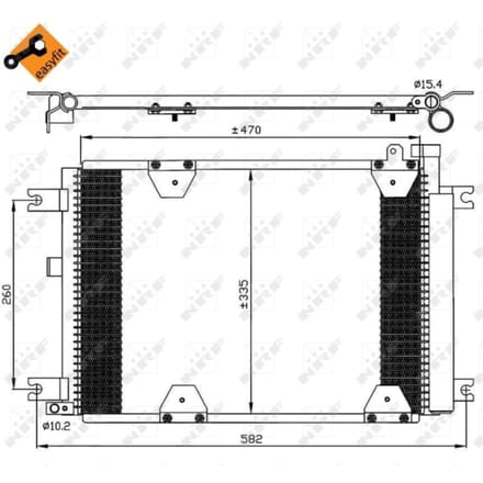Condensator, airconditioning NRF 35580
