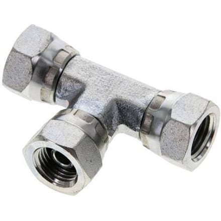 T-koppeling G1/4" Binnendraad Staal hydrauliek 400bar (5620.0psi)