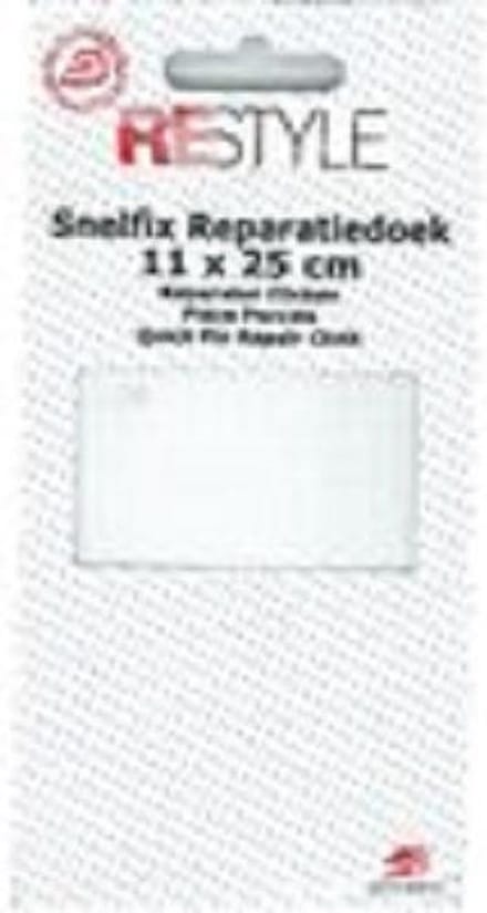 Restyle - Reparatiedoek Snelfix - Strijkbaar - 11 x 25 cm - Wit