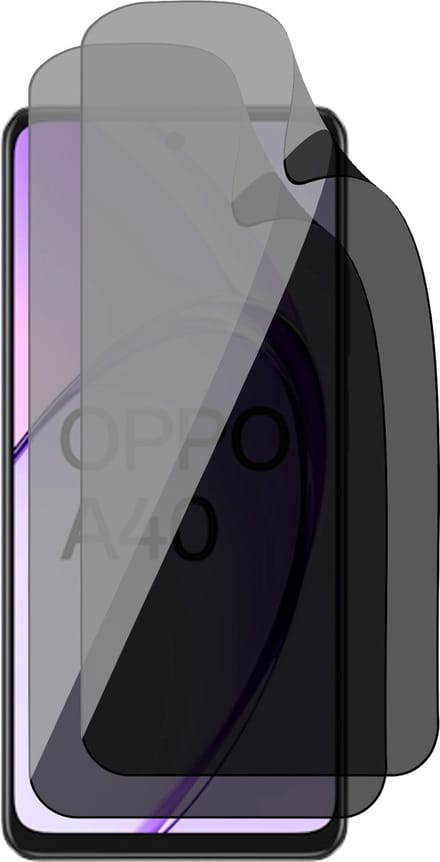 Privacy Screenprotector geschikt voor Oppo A40 - 2x FlexGuard Screen Protector
