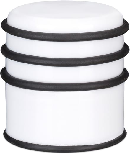 10 x deurstop - deurstopper - rubberen ring - deurbuffer zwaar - kunststof wit