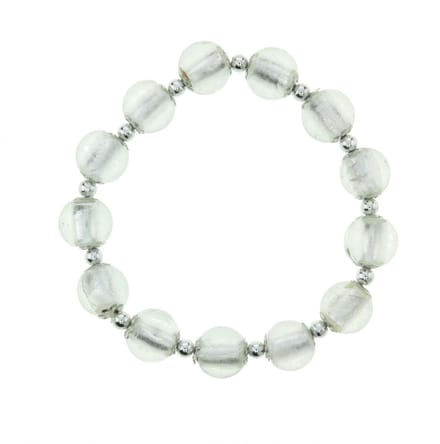 Behave - Rekarmband transparante glaskralen - minimal chic - 16,5 cm