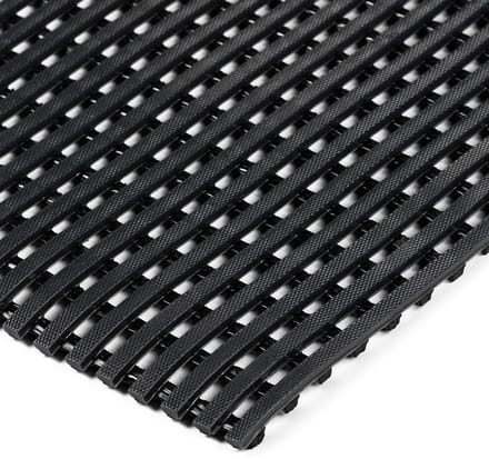Rubbermagazijn - Roostermat - Zwart - Lengte = 2 meter - Breedte 1,2 meter - Drainagemat - Antislipmat voor kleedruimtes