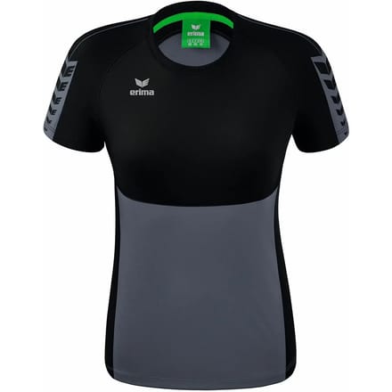 Erima Six Wings T-Shirt Dames - Zwart / Slate Grey | Maat: 44