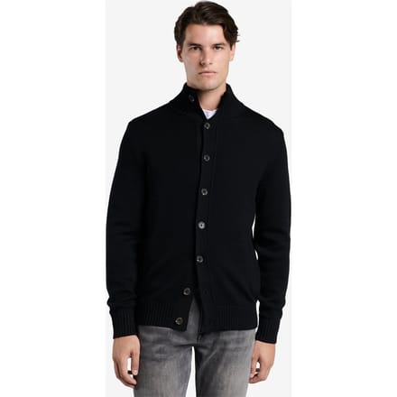 No Label Cardiff Extrafine Merino Wool Black Taglia: M | Cardigan Outlet | Uomo | Nero