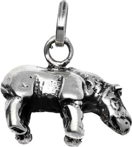 Zilveren Neushoorn kettinghanger