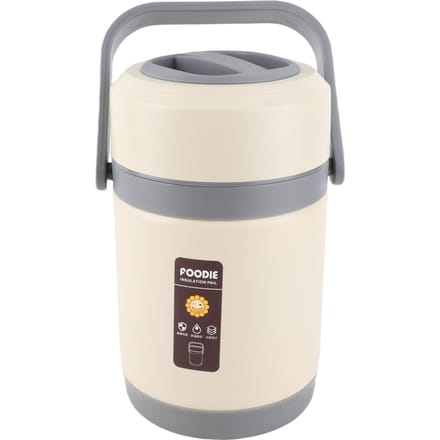 Marmite Thermique Acier Inoxydable Mini Portable Température Constante Conservation de la Chaleur Marmite à Lever Beige L beige
