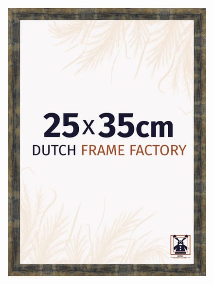 Fotolijst 25x35 cm - MDF - Blauw Goud Gemeleerd - Praag