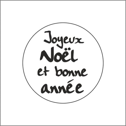 Sluitsticker - Joyeux Noël et bonne année - Wens Etiket - 500 Stuks