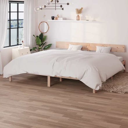vidaXL - Bedframe - zonder - matras - massief - hout - 200x200 - cm