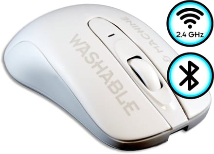 C-Mouse afwasbaar, draadloos Wit
