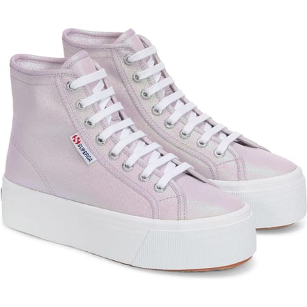 Superga Dames/Dames 2708 Lamé Hoge Tops (Pastel Lilla iriserend)