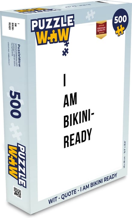 Puzzel Wit - Quote - I am bikini ready - Legpuzzel - Puzzel 500 stukjes