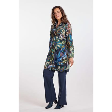 DIDI Dames Tunic Delfine Blue Meadow print maat 38